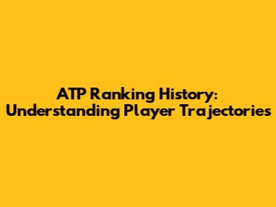ATP Ranking History: Understanding Player Trajectories