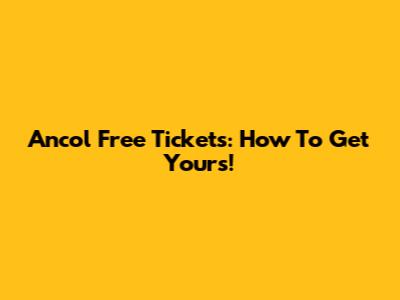 Ancol Free Tickets: How To Get Yours!