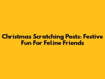 Christmas Scratching Posts: Festive Fun For Feline Friends