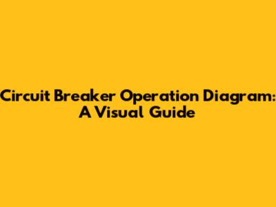 Circuit Breaker Operation Diagram: A Visual Guide