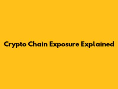 Crypto Chain Exposure Explained