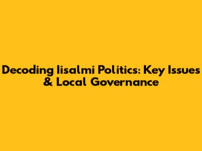 Decoding Iisalmi Politics: Key Issues & Local Governance