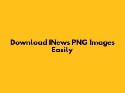 Download INews PNG Images Easily