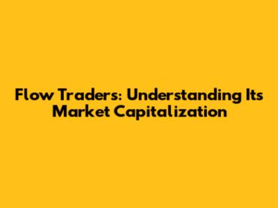Flow Traders: Understanding Its Market Capitalization