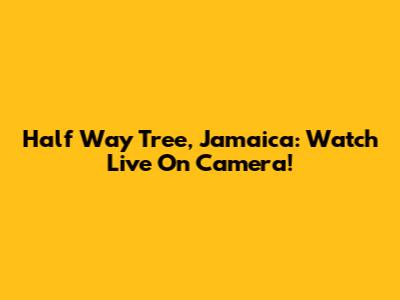 Half Way Tree, Jamaica: Watch Live On Camera!