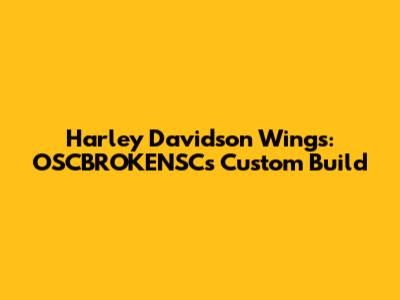 Harley Davidson Wings: OSCBROKENSC's Custom Build
