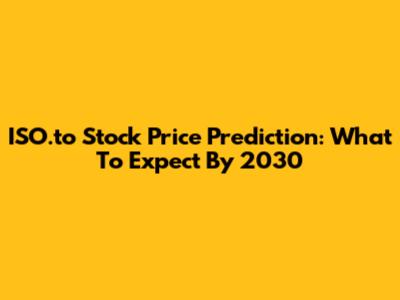 ISO.to Stock Price Prediction: What To Expect By 2030