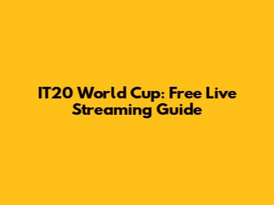IT20 World Cup: Free Live Streaming Guide
