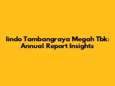 Iindo Tambangraya Megah Tbk: Annual Report Insights