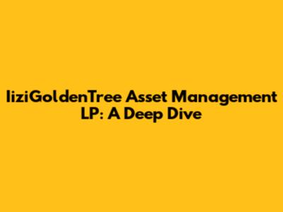 IiziGoldenTree Asset Management LP: A Deep Dive