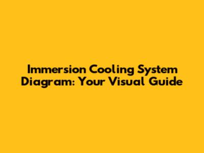 Immersion Cooling System Diagram: Your Visual Guide