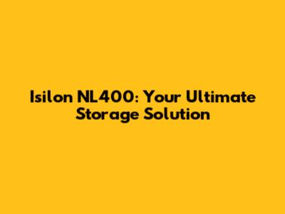 Isilon NL400: Your Ultimate Storage Solution