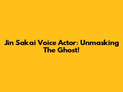 Jin Sakai Voice Actor: Unmasking The Ghost!