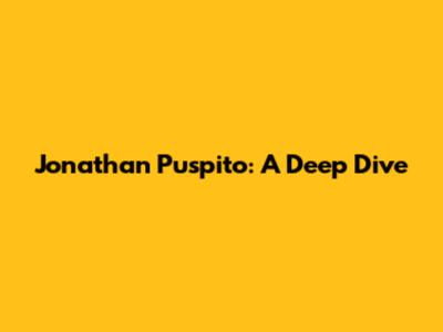 Jonathan Puspito: A Deep Dive