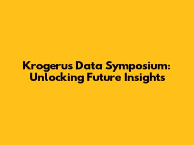 Krogerus Data Symposium: Unlocking Future Insights