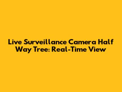 Live Surveillance Camera Half Way Tree: Real-Time View