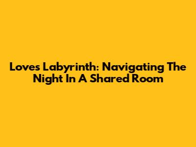 Love's Labyrinth: Navigating The Night In A Shared Room