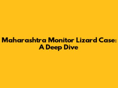 Maharashtra Monitor Lizard Case: A Deep Dive
