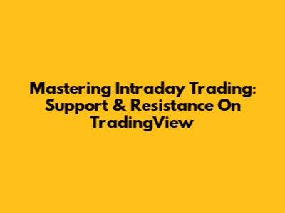 Mastering Intraday Trading: Support & Resistance On TradingView