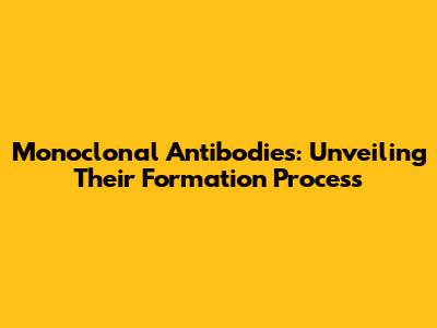 Monoclonal Antibodies: Unveiling Their Formation Process