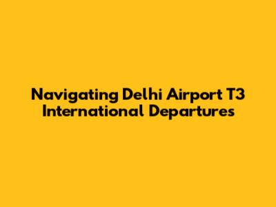 Navigating Delhi Airport T3 International Departures