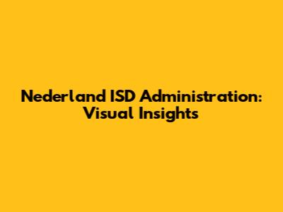 Nederland ISD Administration: Visual Insights