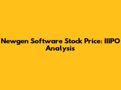 Newgen Software Stock Price: IIIPO Analysis