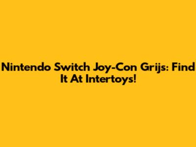 Nintendo Switch Joy-Con Grijs: Find It At Intertoys!