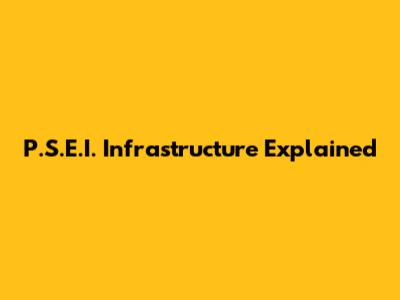 P.S.E.I. Infrastructure Explained