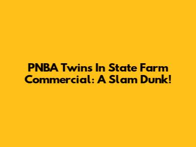 PNBA Twins In State Farm Commercial: A Slam Dunk!