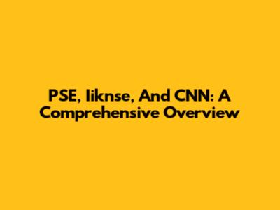 PSE, Iiknse, And CNN: A Comprehensive Overview