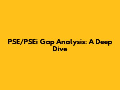 PSE/PSEi Gap Analysis: A Deep Dive