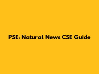 PSE: Natural News CSE Guide