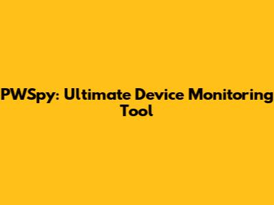 PWSpy: Ultimate Device Monitoring Tool