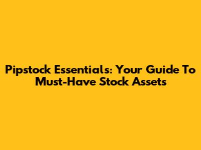 Pipstock Essentials: Your Guide To Must-Have Stock Assets