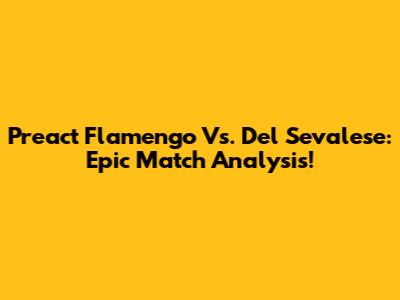 Preact Flamengo Vs. Del Sevalese: Epic Match Analysis!