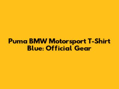 Puma BMW Motorsport T-Shirt Blue: Official Gear