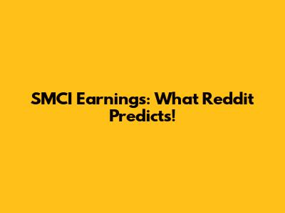 SMCI Earnings: What Reddit Predicts!
