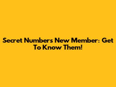 Secret Number's New Member: Get To Know Them!