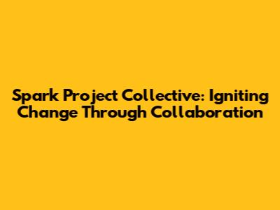 Spark Project Collective: Igniting Change Through Collaboration