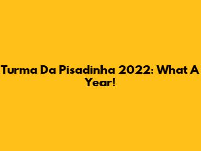 Turma Da Pisadinha 2022: What A Year!