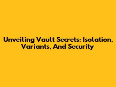 Unveiling Vault Secrets: Isolation, Variants, And Security