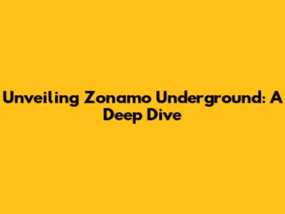 Unveiling Zonamo Underground: A Deep Dive