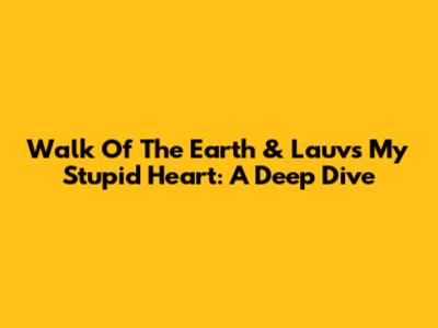 Walk Of The Earth & Lauv's 'My Stupid Heart': A Deep Dive