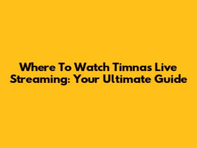 Where To Watch Timnas Live Streaming: Your Ultimate Guide