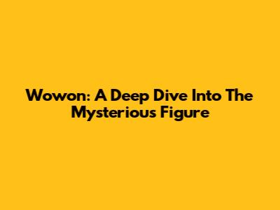 Wowon: A Deep Dive Into The Mysterious Figure
