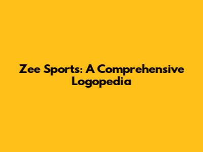 Zee Sports: A Comprehensive Logopedia